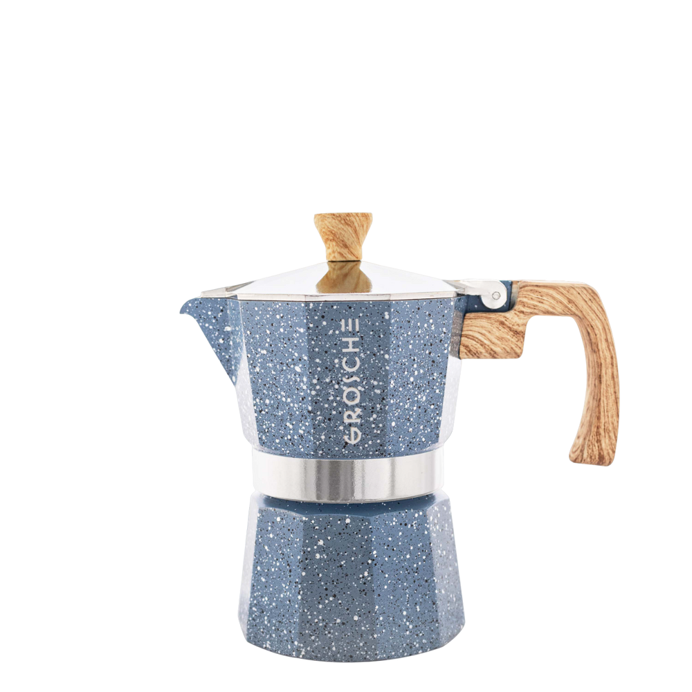 Cafetière italienne 3 tasses Milano Stone Bleu Indigo