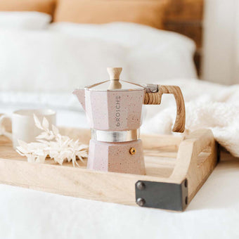 Cafetière italienne 3 tasses Milano Stone Rose Blush