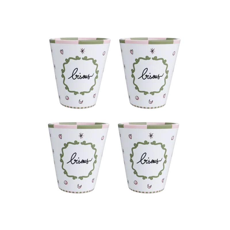 Set de 4 gobelets Bisous